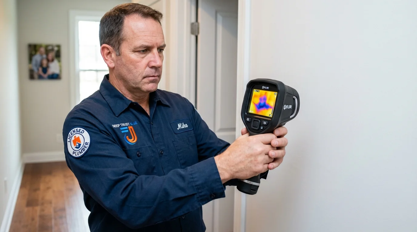 Thermal imaging leak detection by Johns Plumbing LLC in Chevak