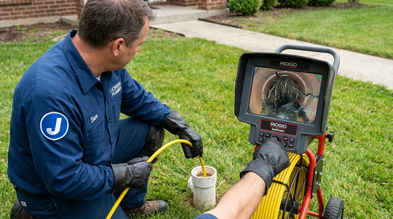 Sewer camera inspection being performed by Johns Plumbing LLC in Chevak